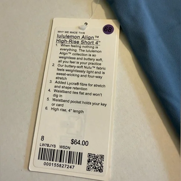 Lululemon Align High-Rise Short 4" NWT - Picture 3 of 4